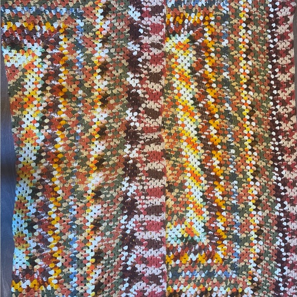 Vintage Granny Crocheted Throw Handmade with Love Sz 69-1/2” x 60” - Picture 4 of 5
